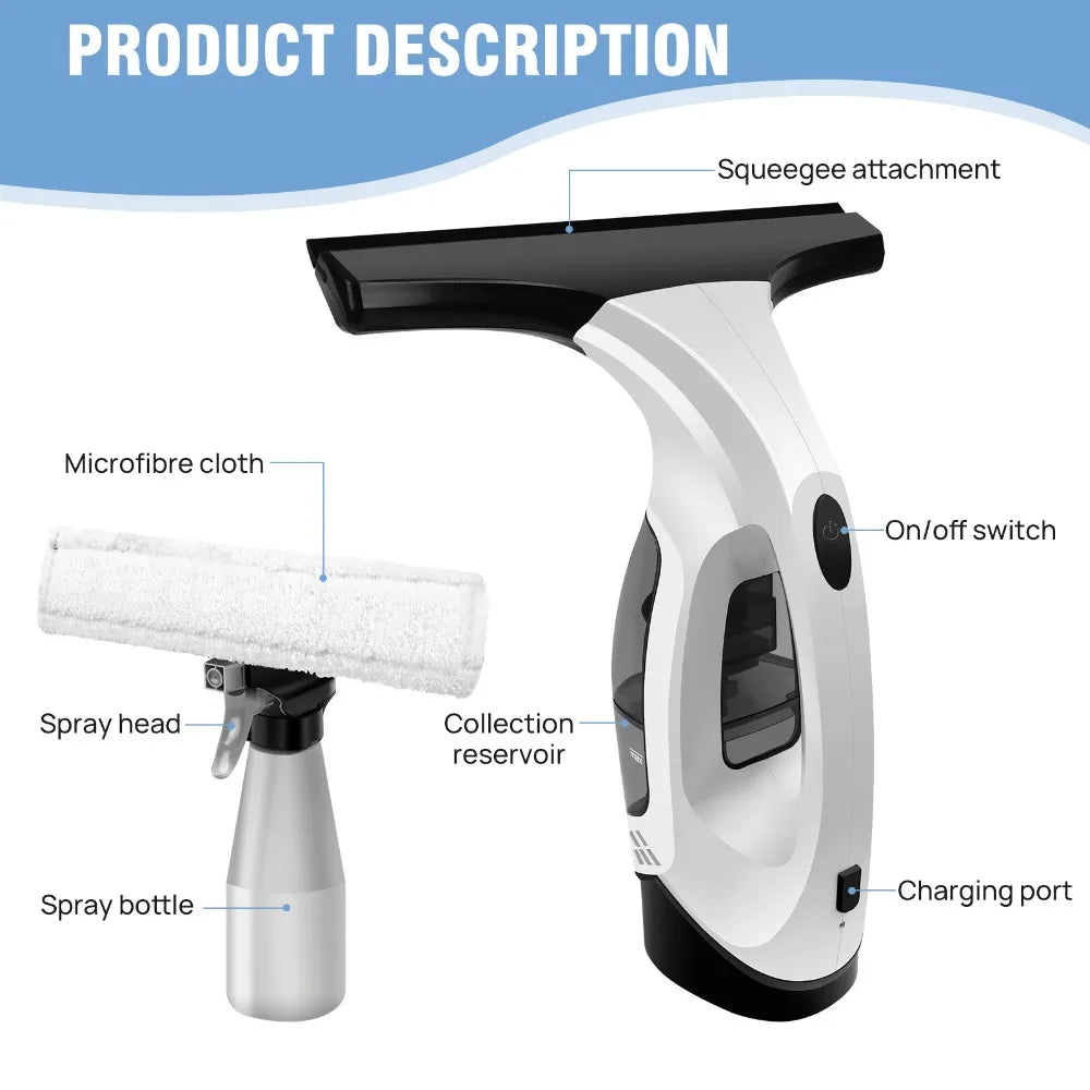 Rechargeable Window Shine Cleaner